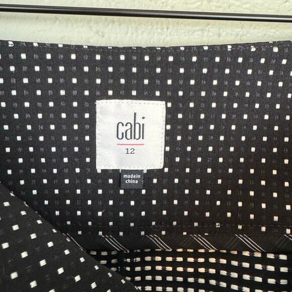Cabi 5175 Seaside Chic Black & White Polka Dot Trousers Slim Leg Ankle Pants - Picture 8 of 10
